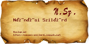 Nánási Szilárd névjegykártya